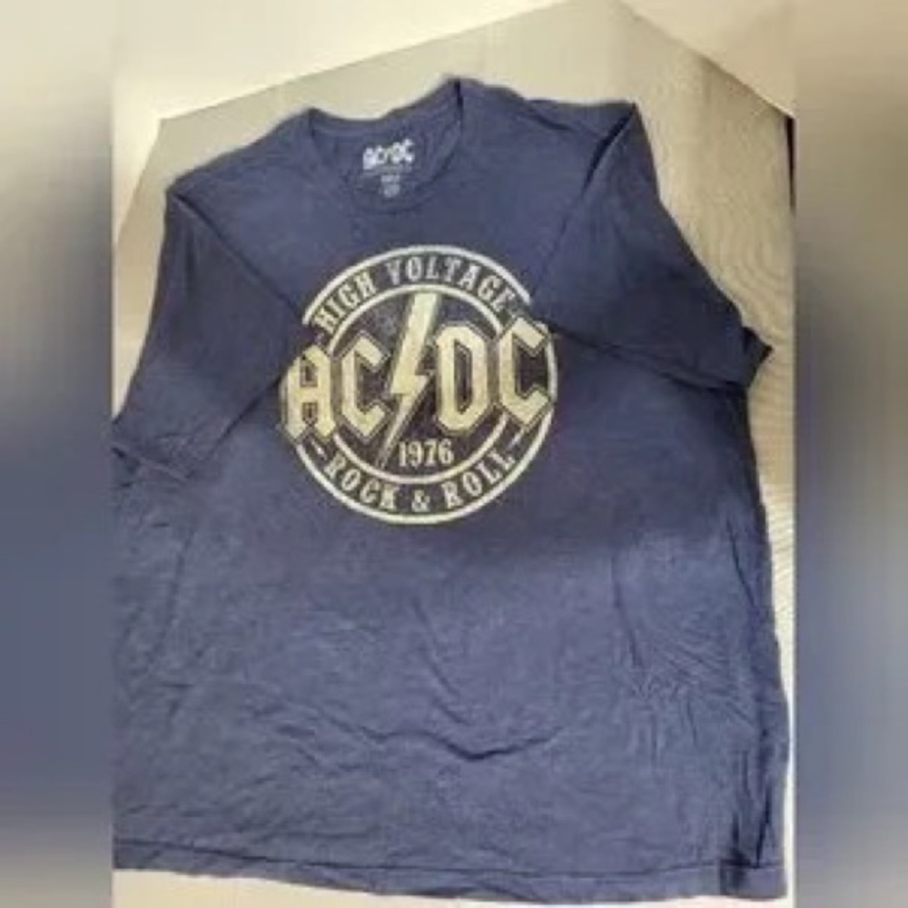 AC/DC Navy Blue Short Sleeve Graphic Tee - Picture 4 of 4